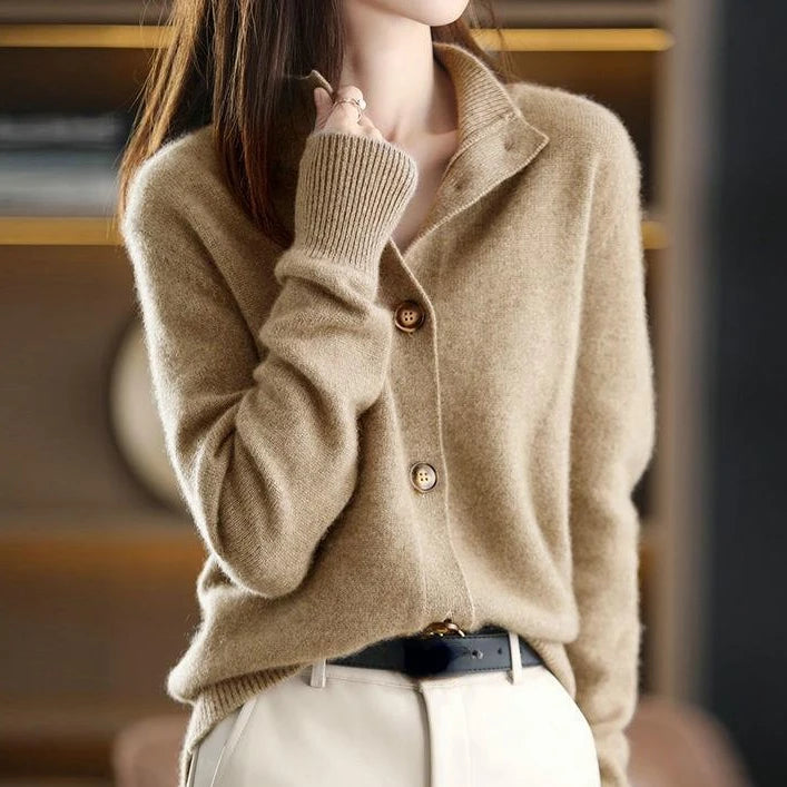 Luxe Long Cardigan in Coffee