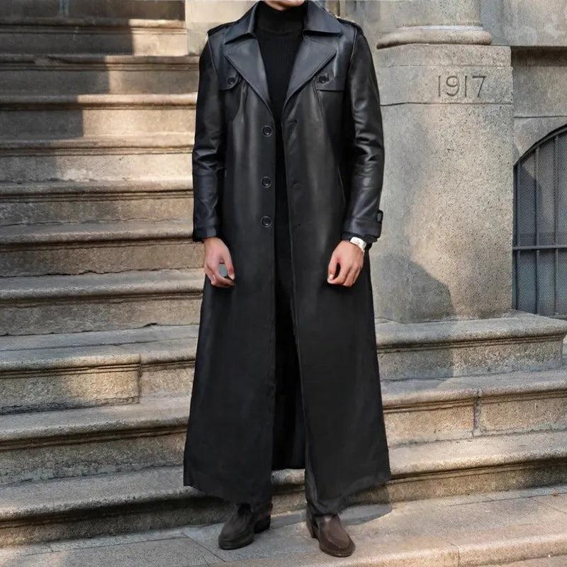 Leather trench coat The Old Money - Main Image