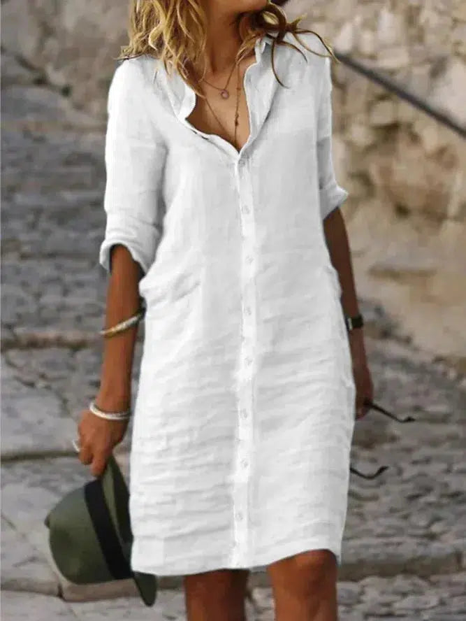 Linen Shirt Dress