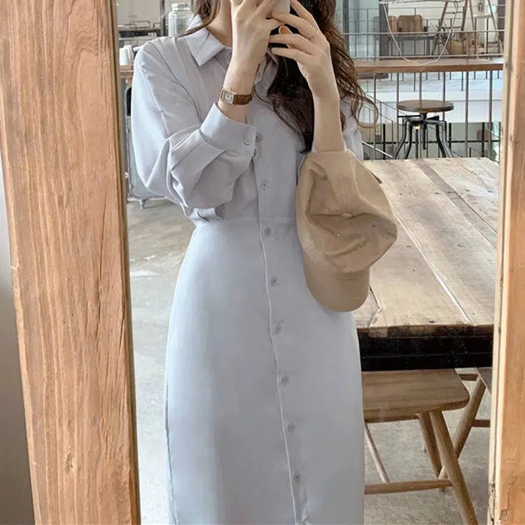 Robe chemise chic Le Old Money - Main Image