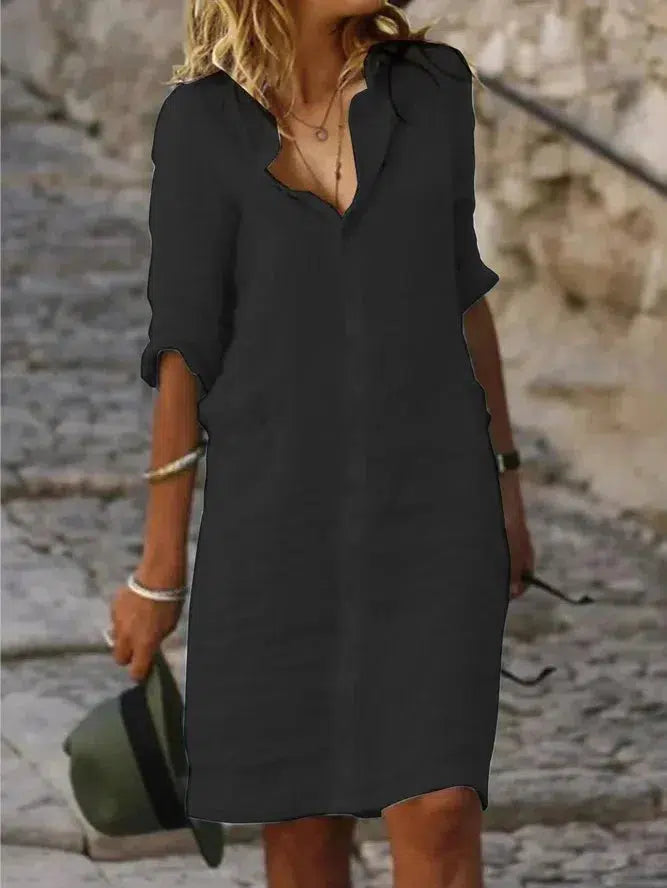 Linen Shirt Dress