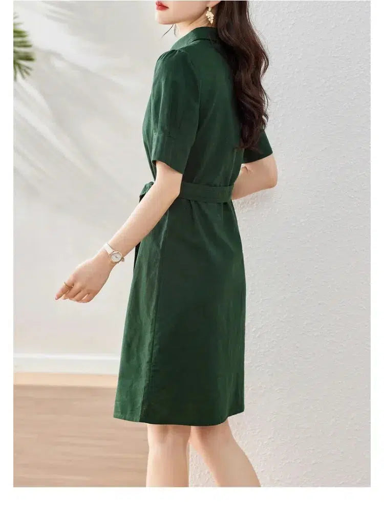 Green Shirt Dress