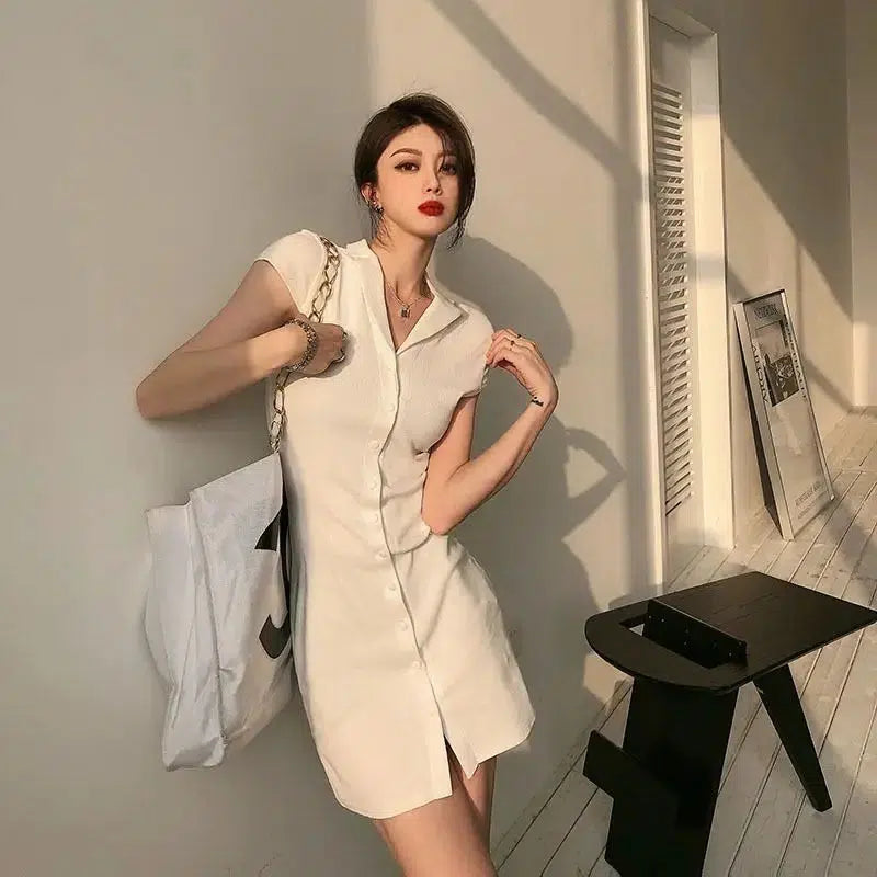 old money white dress White Polo Dress