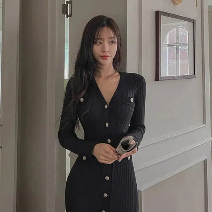 Black Knit Dress
