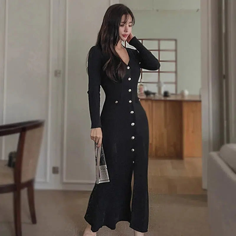 Black Knit Dress